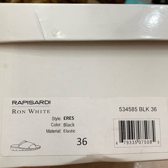 Rapisardi by Ron White "Eres" Multi Fit Elastic Slide Sandals (5.5/36) - Picture 5 of 5